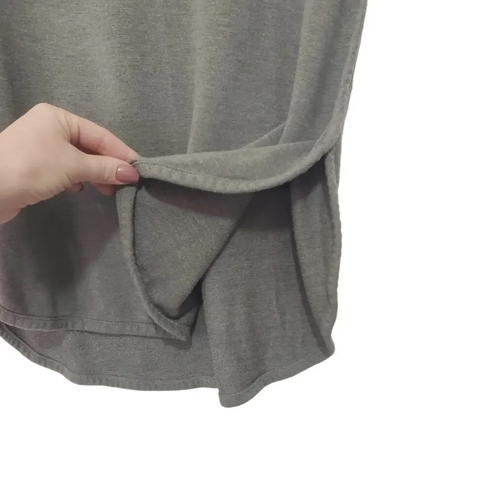 Matty M | Weighted Cuffed Short Sleeve Rounded Hem Tee